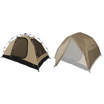 DOD(디오디) 캥거루 텐트 S 코튼 100% 원단 원터치 구조 그랜드 시트 첨부 T2-616-TN & 캥거루 텐트용 플라이 시트 S 전용 탄[세트 구입]