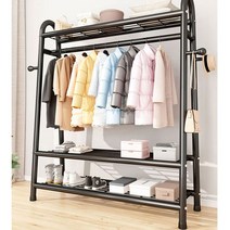 수납식 행거 옷걸이 선반 모자가방걸이 잡화보관 100cm 120cm 메탈 스탠드 아이방 3단 정리, A형 1단 화이트100cm