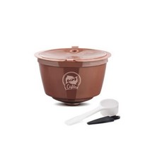 커피 머신 호환 부품 crema 캡슐 필터 업그레이드 3 세대 2 색 dolce gusto cafeteira 리필 가능 재사용 가능한 컵 바구니, 초콜릿
