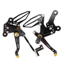 가와사키닌자 ninja 400 액세서리 오토바이 조정 가능한 후면 세트 가와사키 ninja400 2018 2019 2020 2021 z400 발판 발 페그 용 후방 세트 호환, 금