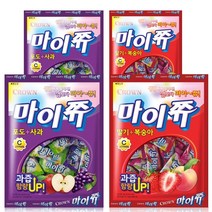 크라운 마이쮸 포도 사과 딸기 복숭아 혼합 284g x4봉 / 대용량, 4개