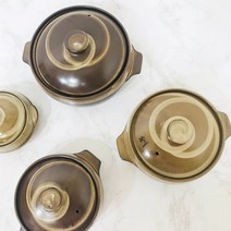 *동이 내열황토 직화 뚝배기 미니 소 중 대 찌개냄비 계란찜기 된장뚝배기 국내산 내열 황토 냄비, 1개
