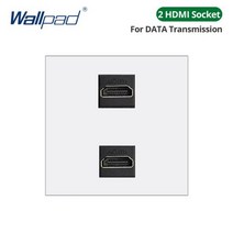 전기판넬전기세 wallpad diy 모듈 흰색 유리 패널 벽 전원 소켓 전기 콘센트 기능 키 조합, 2 HDMI