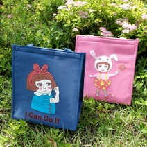 캐릭터 보냉백 (바닥처짐방지판포함) 유아간식가방 아기보냉백 기저귀가방 쿨러백, 3.민트 백곰