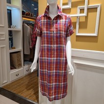 BCBG비씨비지여름플라이린넨체크원피스