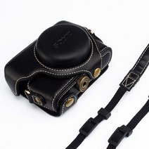 소니 RX-100M ZV1 빈티지 가죽파우치 목걸이 카메라 케이스, A