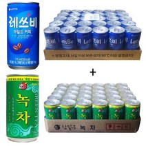 레쓰비 마일드커피 175ml(30캔) + 참맑은 녹차 175ml(30캔), 60캔