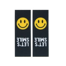 [니뜨] 스마일 컬러 라벨(1세트-2개) 라벨장식, 블랙