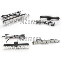 굴삭기 지게차 경광등 경고등 차량용 124LED 스트로보 스코프 라이트 fso 깜박임 소방관 조명 Led 경찰 자동 플래시 스트로브 자동차 트럭 비상 사태, 4 led+yellow