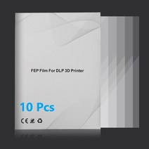 휴비나인 3D프린트잉크 FEP 필름 623 인치 200140015mm ANYCUBIC Photon Mono 4K Ultra D2 Elegoo 3D 프린터 부품 액세서리 LCD SL, 200x140x0.15mm+10 pcs