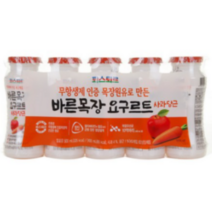 파스퇴르 바른목장 요구르트 사과당근 100ml, 30개