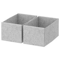 이케아 콤플레멘트 수납함 2P 라이트그레이 15x27x12cm 폴리에스테르100%, 이미지참조