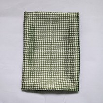 원단 미터 단위 하운드투스 패턴 새틴 패브릭 기하학 프린트 샤르뫼즈 소재 소프트 라이닝, 아미 그린
