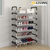 JS리빙 원목 신발 정리대 현관 정리함 사무실 슈즈렉 간이 인테리어 다용도 거치대 조립식 수납 수납장 정리 선반 신발장 가정용 아파트 S_27 56*28*115, 1개