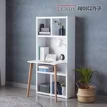 레이디가구 더블 800 4단 전면 책상세트, 화이트오크