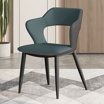 예쁜 이테리어 카페 의자 가정용 엔틱 까페 테이블 체어 디자인 1인 식탁 소파 고급 업소용, 에메랄드 그린(가죽)