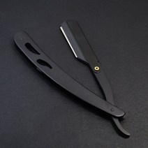 전문가용 남성 바버샵 클래식 일자 손 면도기 블랙
