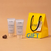 1+1 달바 비건 에센스 선크림 50mlX2개+기프트백 증정 / 최대 53% 끈적임 없이 촉촉한 수분 은광 보습 워터풀 메이크업 프라이머 자외선 차단제 182702, [1+1] 에센스 선 50ml(2개)+증정