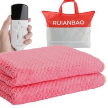 전기이불 전기담요 1인용 전기요레인보우 RUIANBAO 150x80cm 두꺼운 플란넬 전기 담요 패드 난방 침대 매, 01 L150CM W80CM, 02 분홍색_01 L150CM W80CM