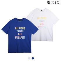 [NIX]유니싱글 날염 레터링 전사 티셔츠FNOMCTR772P