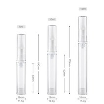 진공 병 아이 크림 세럼 빈 젤 튜브 5/10/15ml 패션 에센스 샘플 컨테이너, [02] 15ml