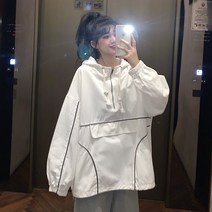 후드집업 작은키 초겨울 코디 늦은가을 외투여성 키작은 반지퍼 후드티셔츠 작업복스타일