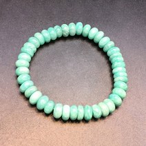 천연석 아마조나이트 원반형 원석 팔찌 천하석 아마존석 7.5×4mm