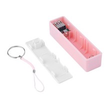 파워뱅크 자작배터리 캠핑용배터리 2600mAh 18650 USB 보조베터리 배터리 충전기 케이스 DIY 상자 아이폰에, 04 Pink