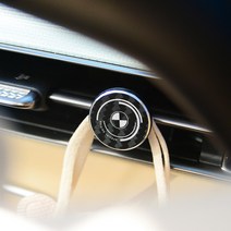 [람앤클] BMW 송풍구후크 마스크걸이 케이블 선정리, A_원형-블랙, BMW엠블럼