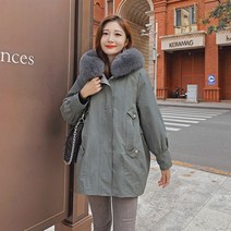 폭스 야상 패딩 퍼 여성 숏 후드 점퍼 라쿤퍼 털 모피
