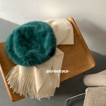 죽 코코아 토끼 모피 모자 겨울 여성 사랑 자수 베레모 흰색 플러시 우아한 가을 겨울 화가 모자