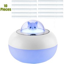 가습기 아로마 디퓨저 침실 용 전기 물 미스트 led 야간 조명이있는 가정용 자동차 식물 정수기 300ml, 패키지 3