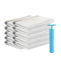 리빙친구 진공 다용도 의류 압축팩 소형(60x40) 10매 + 압축기