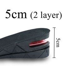 보이지 않는 높이 증가 깔창 3/5/7/9cm 높이 리프트 조정 가능한 컷 구두 뒤꿈치 삽입 신발 용 키 높이 깔창, 높이 5cm, 무료 크기
