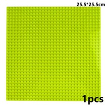 클래식베이스 플레이트 4 스타일 플라스틱 조립 벽돌 베이스 플레이트 피규어 도시 거리 로드 플레이트 모든 브랜드 빌딩 블록 호환, Light Green 32X32