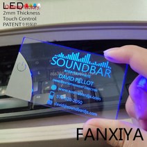7개의 독특한 글로우 초대장 LED 명함 맞춤형 홀로그램 빛나는 빛 NFC, 01 White