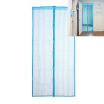 문 모기장 블루 100cm 자석모기장 아기침대모기장 방문방충망 탈부착방충망 원룸방충망 현관방충문 고양이창문