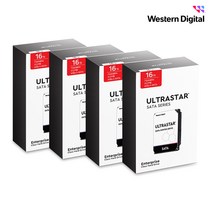 WD ULTRASTAR 16TB DC HC550 패키지 4PACK HDD (SATA3/7200RPM/512MB), SATA3, 512MB