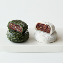 건영 왕 찹쌀떡 모찌떡 120g x 50개입 (아침대용 개별포장떡) 당일생산 당일발송, 흰찹쌀떡25개+밥알왕찹쌀떡25개