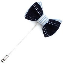 일음쇼핑^^m박음질 리본 부토니에 B154 네이비 정장브로치 남성용 정장에 남자 남자에 용브로치 토니에 액서서리일medi^^