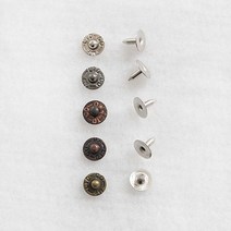 10쌍 9mm 청바지용리벳 모자리벳 5컬러 부자재, 동브론즈