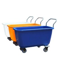 플라스틱 바스켓 카트 핸드 운반 구루마 농사 수레, 블루