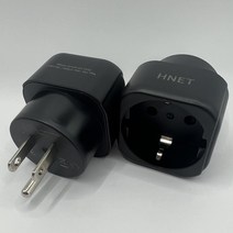 HNET 여행용 변환 어댑터 돼지코 미국 일본 고용량형, 2개입