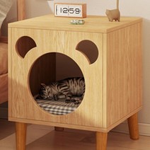 원목 숨숨집 고양이 반려 하우스, 우드