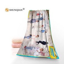 드라잉타월 아이돌 서포트 Ateez 마이크로파이버 페이스 타올 35x75cm 빨리 건조 스포츠 타월, [01] 35x75cm, [12] 11