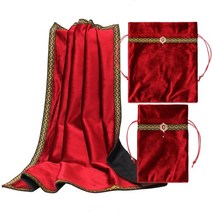 타로카드 스플랜더 종류 tarot 색채타로 동양 천체 점성술 보드 게임 카드 매트 사각형 벨벳 타로 가방 포, 03 Red
