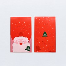 피크닉앤패키지 크리스마스 선물포장용품 산타 루돌프 비닐봉투 포장지, 20_메리산타비접착 10장, 10개