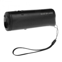 반려견 짖음 방지 훈련 장치 LED 초음파 호루라기 중지 개 용품 3 in 1, 러시아, Black