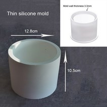 인테리어화분 즙이 많은 식물 냄비 라운드 콘크리트 화분 실리콘 몰드 시멘트 캔들 컵 석고 펜 홀더 정리함 수납함수제, [06] F