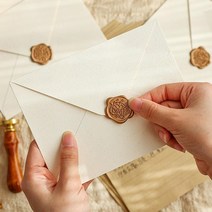 D 청첩장 편지 봉투 결혼 답례품 실링왁스 인장 스티커, 웰컴